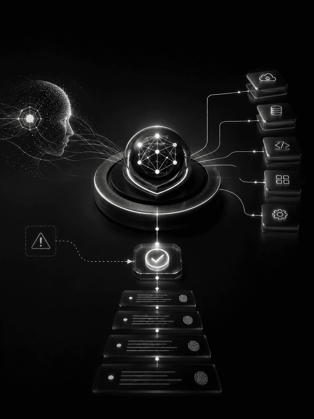 An AI agent action linked to the real identity it is acting on behalf of